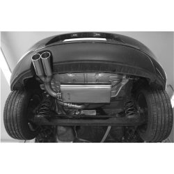 VW Beetle 1,2l - 16 (5C) Coupe & Cabrio - Starre Hinterachse Endschalldämpfer einseitig - 2x90 Typ 16