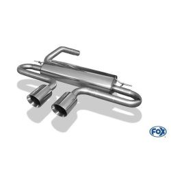 Ford Focus III ST Fließheck Diesel Endschalldämpfer quer Ausgang mittig inkl. Verbindungsrohr - 2x100 Typ 25 mittig