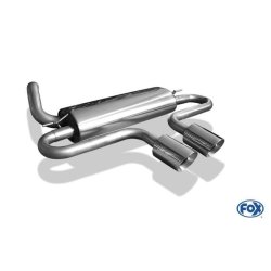 Ford Focus III ST Fließheck Diesel Endschalldämpfer quer Ausgang mittig inkl. Verbindungsrohr - 2x100 Typ 25 mittig